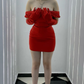 Red Off The Shoulder Homecoming Dress Short Prom Party Gown    fg6184