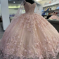 A Line Light Pink Tulle Prom Dress Puffy Quinceanera Dresses Ball Gown        fg3965