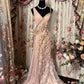 Elegant Pink Tulle Long Prom Gown New Evening Dress     fg7281