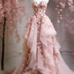 A Line Pink Tulle Long Prom Dress, Evening Formal Dress     fg7242