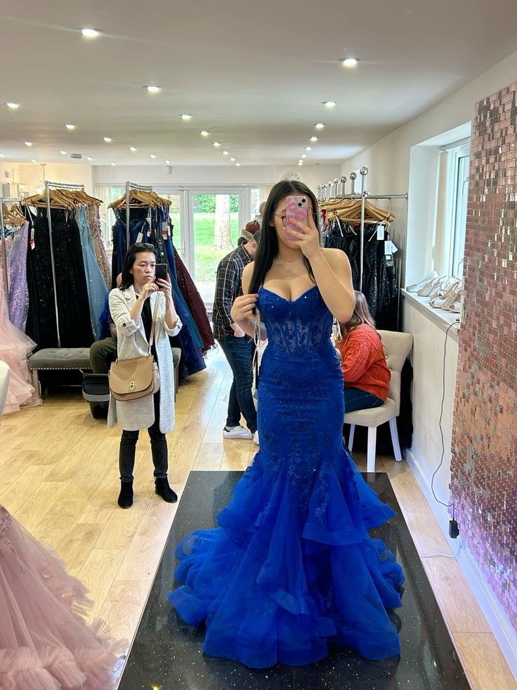 Cute Mermaid Royal Blue Prom Dresses Formal Dresses      fg6872