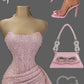 Pink Strapless Sequins Party Dress Mini Homecoming Dress Birthday Outfits     fg6892