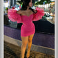 Hot Pink Short Prom Dress Homecoming Dress      fg3857