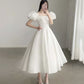 White tulle short prom dress homecoming dress      fg5878