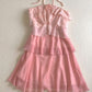 Sleeveless Pink Chiffon A-Line Short Prom Party Dress       fg6094