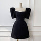 Cute black short prom dress,black hoco dress       fg6257