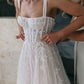 A Line Straps Tulle Long Wedding Dress Princess Bridal Gown       fg7433