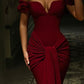 Off Shoulder Burgundy Long Mermaid Prom Dress Evening Party Dress       fg7407