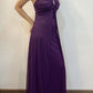 Halter Evening Gown Formal Dress Purple Floor Length Sleeveless Dress     fg6656