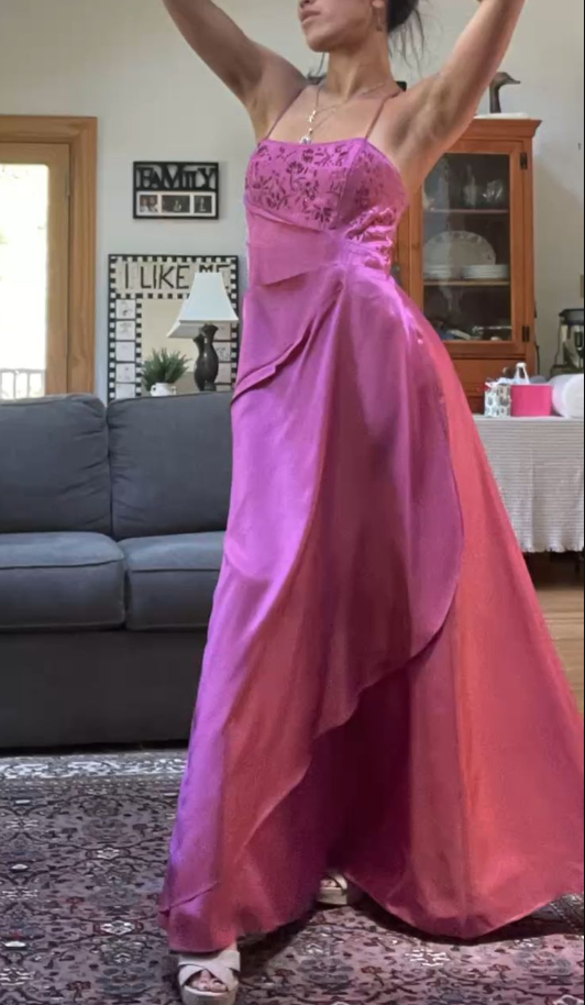 Gorgeous Pink A Line Beaded Prom Dress Long Evening Gown        fg7156