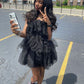 Cute Tulle Short Homecoming Dress Birthday Outfit Dress     fg5290