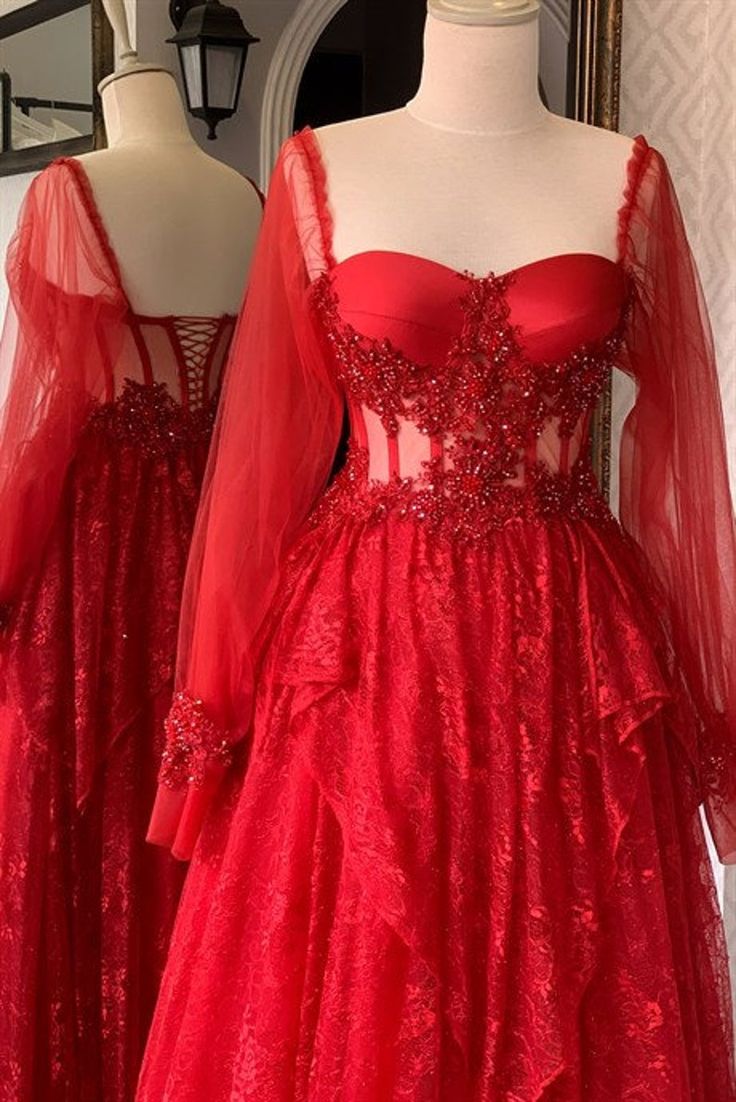 wedding guest dress, Red Long Prom dress      fg4525