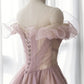 Tulle Long A-line Prom Dress, Lovely Off the Shoulder Evening Dress      fg5042