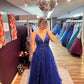 Blue Long Prom Dress, Formal Graduation Evening Dress      fg5037