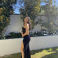 Chaming Black Sequin Long Party Dress Prom Dresses     fg5092