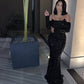 Elegant Black Sequins Mermaid Prom Dress,Black Formal Gown       fg5266