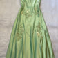 Green V neck Long Prom Dress       fg3609