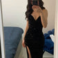 Black Sequin Prom Dress Fashion Evening Dress      fg4841