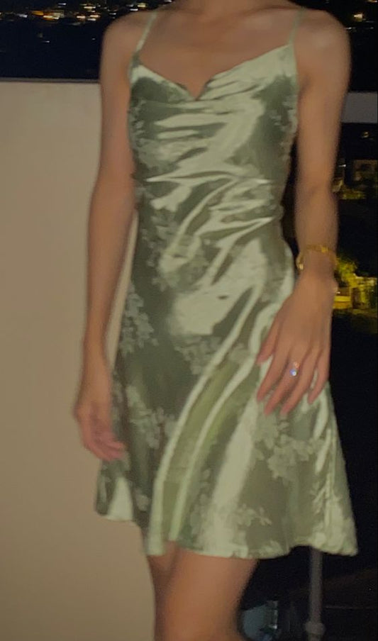 Fashion Short Prom Dresses, Sage Green Evening Dresses, Custom Homecoming Dresses      fg4991