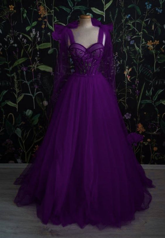 Dark purple long dress Prom Dresses Formal Dress     fg3430