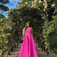 A Line Fashion Hot Pink Long Prom Dress,   Formal Evening Gown      fg3896