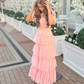 pink prom dress long evening formal gown      fg4272