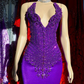 Purple Sheath Short Prom Dresses, Lace Up Homecoming Dresses      fg5235