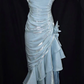 Charming Mermaid High Low Satin Straps Party Dress Vintage Style Prom Dress       fg5848