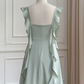 Sage Green Party Dress Short Prom Dress       fg6030