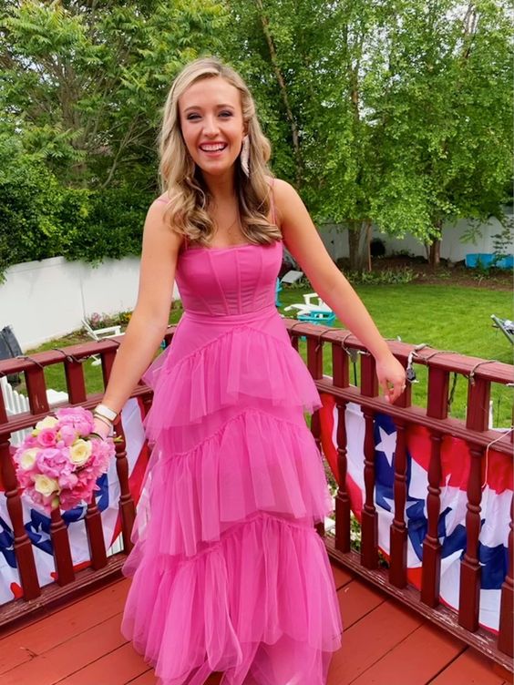 Pink prom dress Evening Gown Long Prom Dresses      fg3178