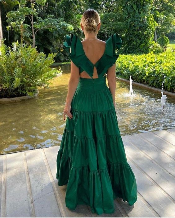 New arrive green prom dress Evening Gown Long Prom Dresses      fg3203