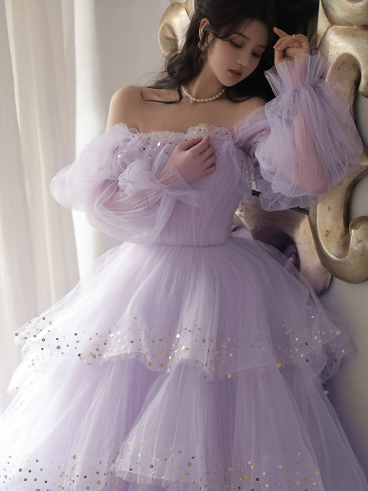 Women's tulle long ball gown prom dresses    fg2760