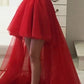 A Line Red High Low Prom Dresses Party Evening Gowns     fg3107