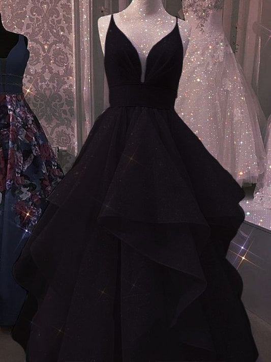Black Evening Dresses,Tulle Evening Dress, Sexy Formal Dresses     fg2941