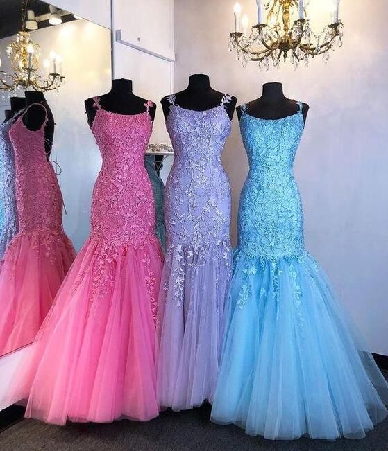 Tulle Long Prom Dress with Appliques,Formal Dresses      fg1922
