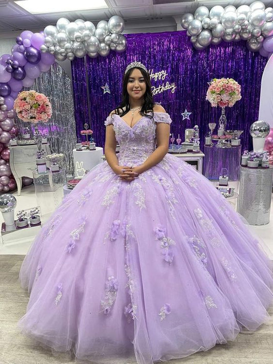 Princess Purple Prom Ball Gown Dresses        fg1233