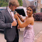 a-line purple long prom dress , unique prom dress     fg2141