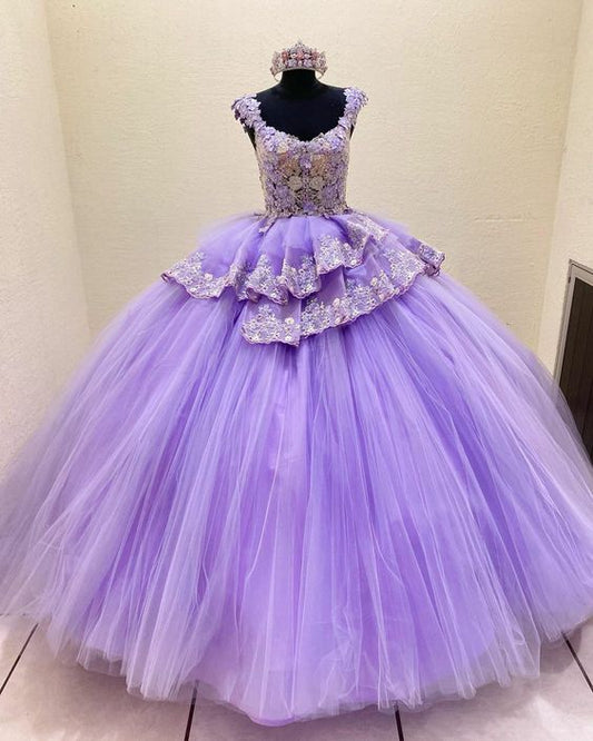 Purple Ball Gown Prom Dresses Long Evening Dresses      fg2190