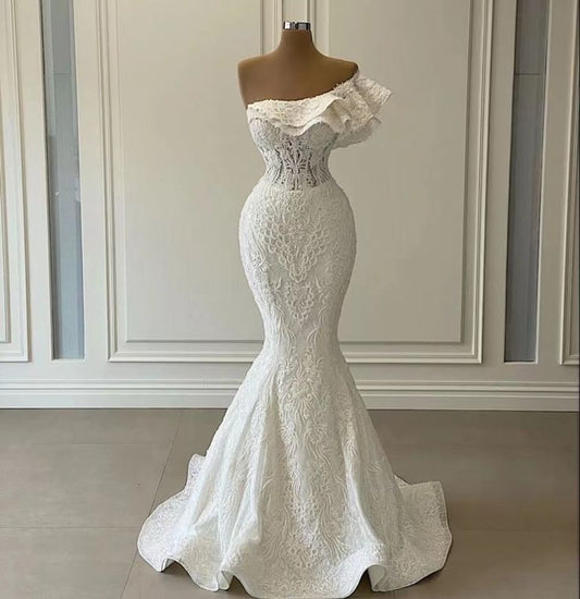 Robe de mariage, mermaid wedding dresses, white bridal dresses     fg2577