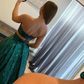 Emerald Green Sequins Two Piece Prom Dress with Pockets     fg1723