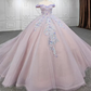 Sweetheart Off The Shoulder Beaded Floral Appliqué Quinceañera Ball Gown  fg2711