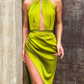Halter Neck Evening Dress Long Prom Dresses      fg1151