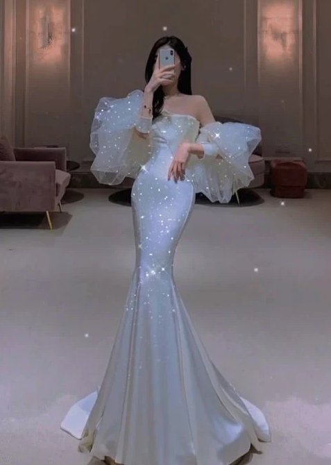 Mermaid Long Prom Dress Charming Evening Dress     fg1787