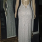 2023 Silver Halter Sequins Prom Dresses     fg1386