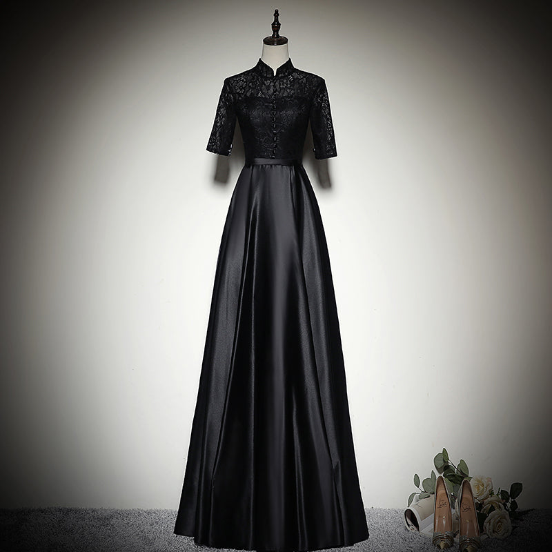 black evening dress prom dress      fg148
