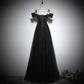 black evening dress bridesmaid dress prom dress      fg149