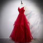 Long red evening dress fashion party gowns bridesmaid dress prom dress      fg160