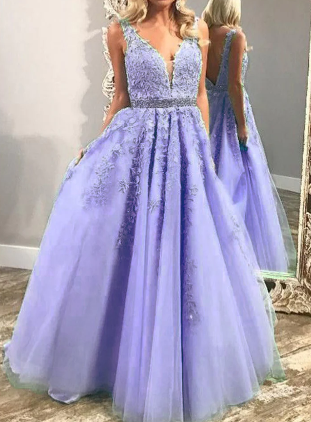 V Neck Long Girls Pageant Dress Prom Graduation Gown with Lace        fg498