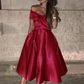 Royal Blue Knee Length Off the Shoulder Girls Homecoming Dress Short Graduation Dress     fg642